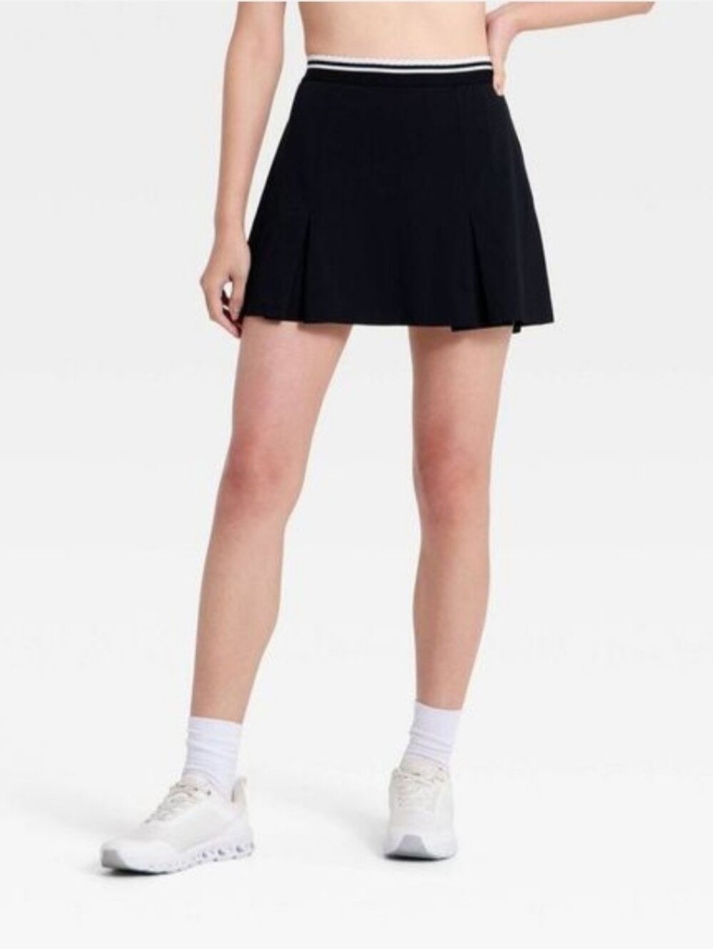 Women's Knit High-Rise Ruffle Trim Skort 14.75" - All In Motion Black